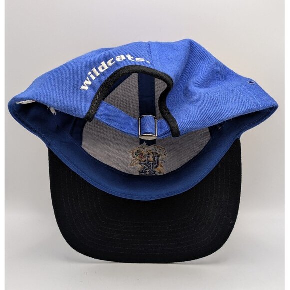 Vintage Kentucky Wildcats Hat Cap Blue Embroidered Strap Back UK Logo VTG 90s - Picture 4 of 6